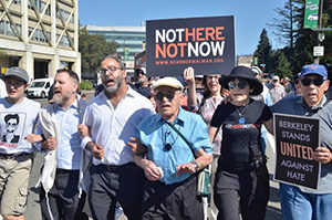 Ben Stern protesting